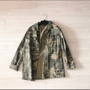 Topshop camo jacket size 4 worn a few times